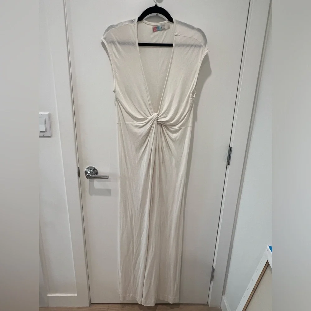 FP Beach Marina Maxi Dress, size XS, ivory white, free people beach coverup